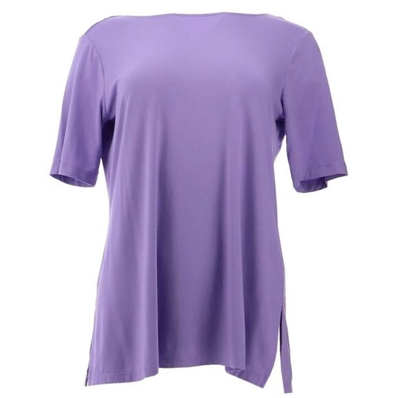 Susan Graver Weekend Petite Cool Touch Knit Tunic - Picture 4 of 6